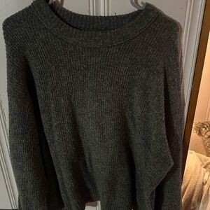 American Eagle Outfitters Charcoal Crew Neck Sweater